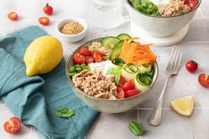 Recette Pokébowl de thon & légumes d’été par le Phare d’Eckmühl
