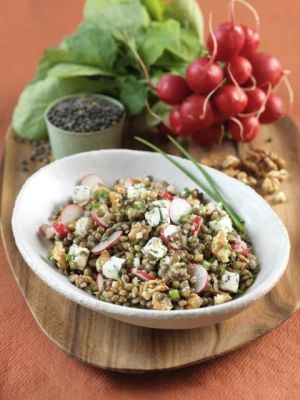 Recette Salade de lentilles au roquefort